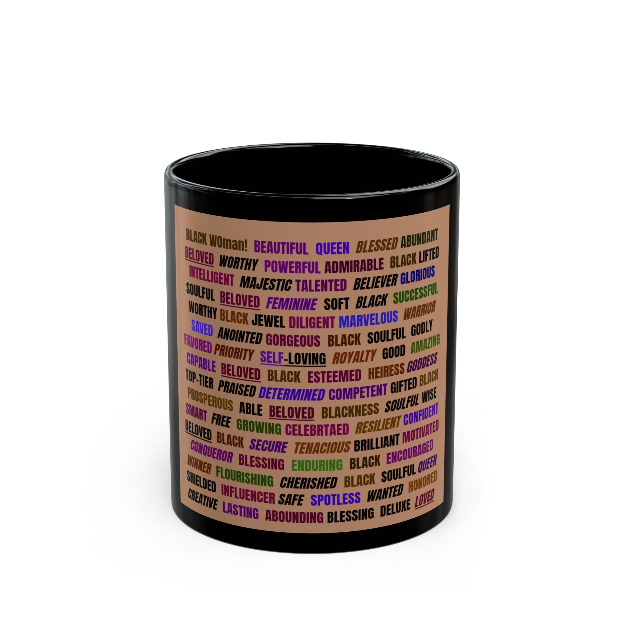 Black Woman Affirmation Mug (Brown) (11oz)