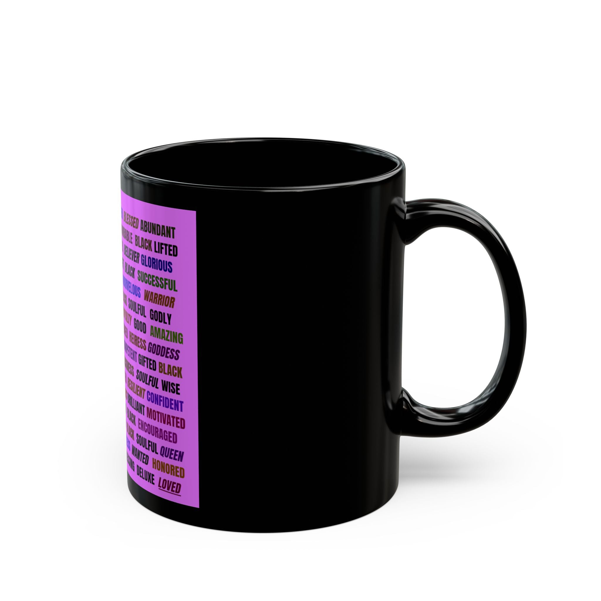Black Woman Affirmation Mug (Purple) (11oz)